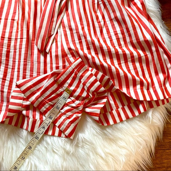 Loft Striped Flutter Tie Waist Romper Size 8 - Picture 12 of 12